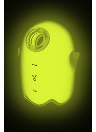 Stimulateur de clitoris fluorescent vibration et air pulsé USB vert Glowing Ghost Satisfyer - CC597852